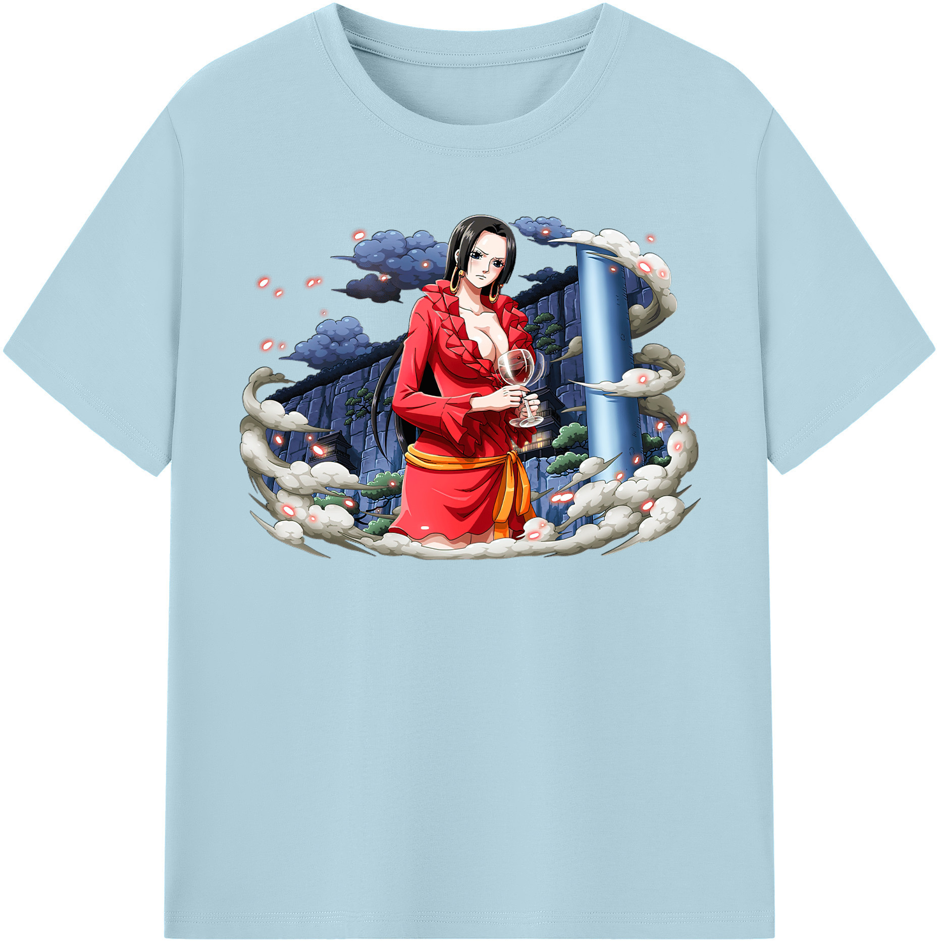 ワンピース ボア・ハンコック ONE PIECE Boa·Hancock 綿100％半袖Tシャツ（フロントプリント）
